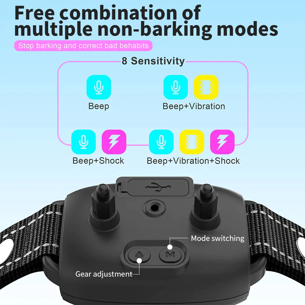 Safe Anti-Bark Collar with HD Display