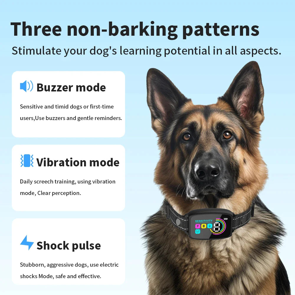 Safe Anti-Bark Collar with HD Display