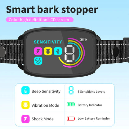 Safe Anti-Bark Collar with HD Display