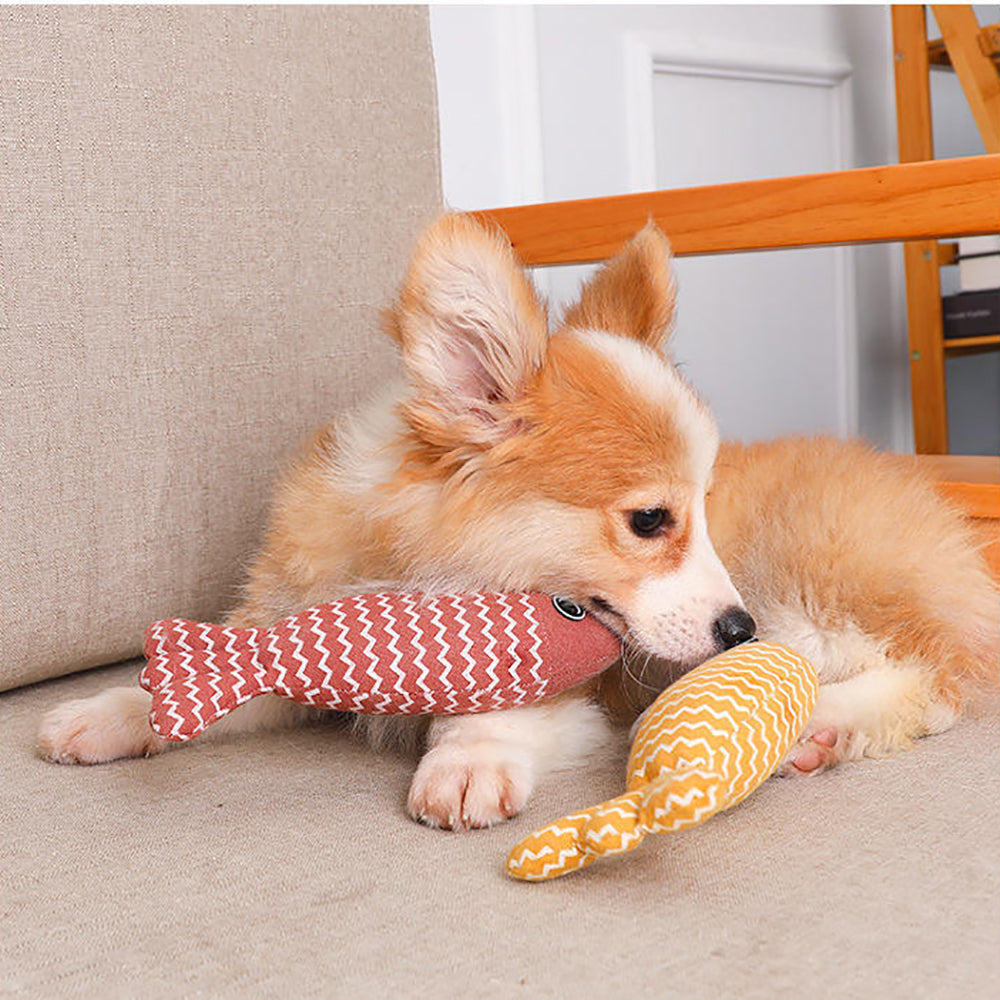 Burlap Fish Teething Toy